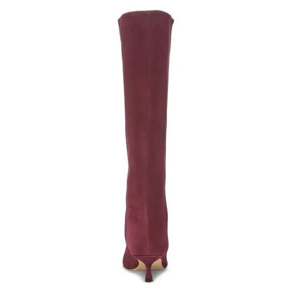 Stuart Weitzman $850 NAOMI 50 Knee High Boots Sz 10B NIB Cabernet Burgundy Suede - Picture 4 of 15